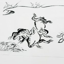 てぬぐい　鳥獣戯画　日本製 3枚目の画像