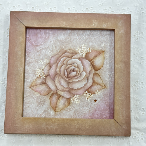 Gem in Art ☆ アンティークローズ(クリノヒューマイト) 絵画 Sakura