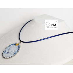 ж天然石ストーンカメオデザインネックレス46㎝　11 4枚目の画像