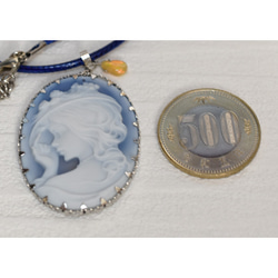 ж天然石ストーンカメオデザインネックレス46㎝　11 7枚目の画像