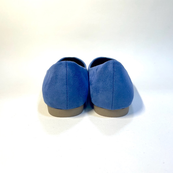 易壓扁1cm跟雙色高跟鞋（藍色x霧面海軍藍）22.5cm~24.0cm 第5張的照片