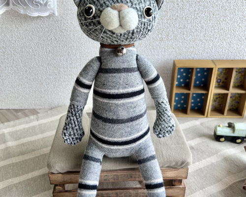 灰色♡グレーの子猫ちゃん♡お腹ぽっこり♡アートドール
