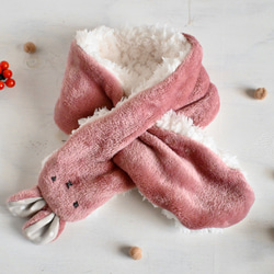 ぬっくぬくキッズ〜大人もok!ネックウォーマー (キッズマフラー)ピンク