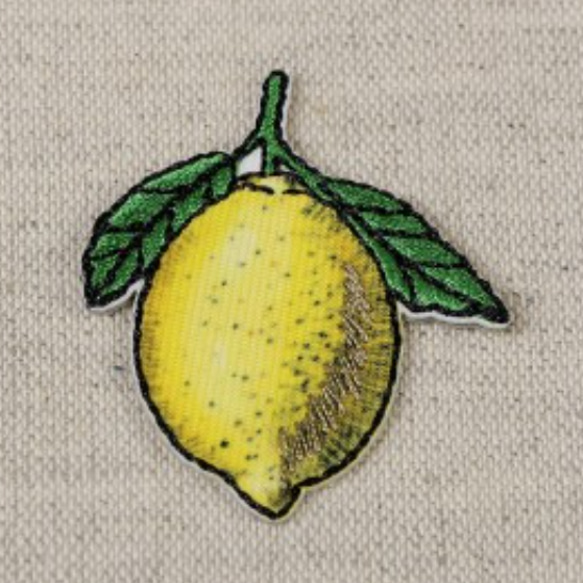 アップリケワッペン レモン  シックカラー ST w-2216 檸檬　フルーツ　果物 1枚目の画像