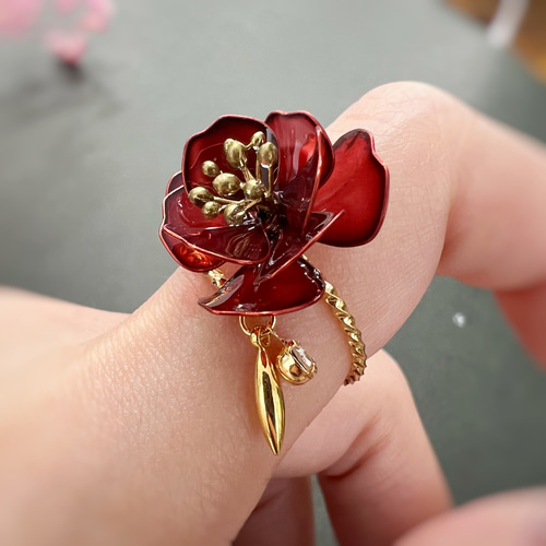 アメリカンフラワーのお正月飾り 菊 扇 ディップフラワー