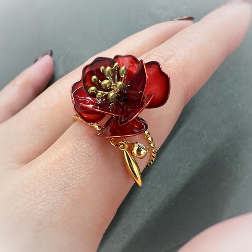 椿 リング r4011 指輪・リング Cuore 通販 17003309｜Creema(クリーマ)