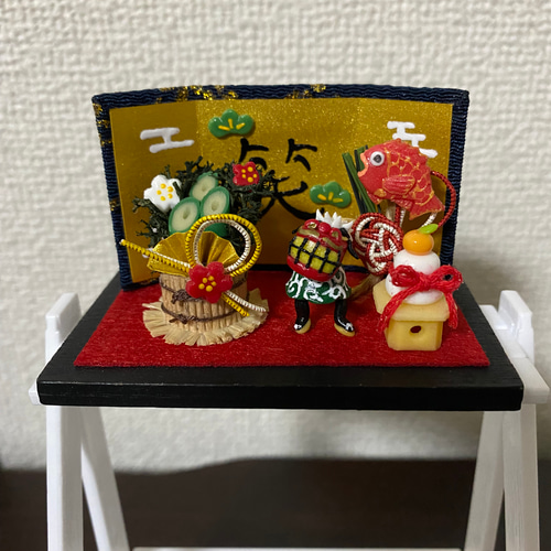 SOLD】お正月❁飾り 獅子舞 ミニチュアシュナウザー