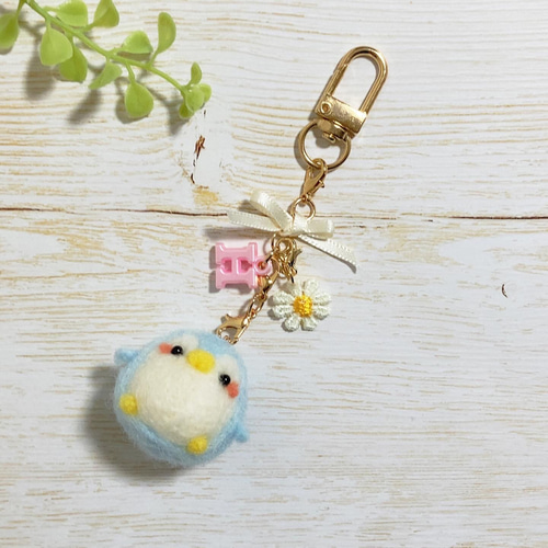 ♡羊毛フェルトのゆめかわペンギン♡ぺんぎん 名入れ おなまえ 名前