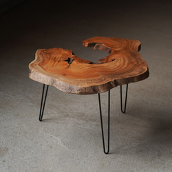 欅の輪切り コーヒーテーブル（高さ・カラー変更無料） 5枚目の画像