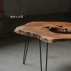 欅の輪切り コーヒーテーブル（高さ・カラー変更無料） 7枚目の画像