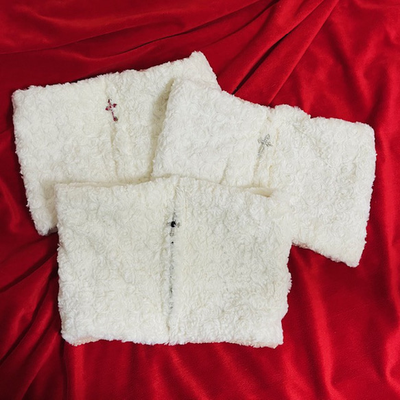 小顔効果も♪もふもふ♡ 白黒 ネックウォーマー 4枚目の画像