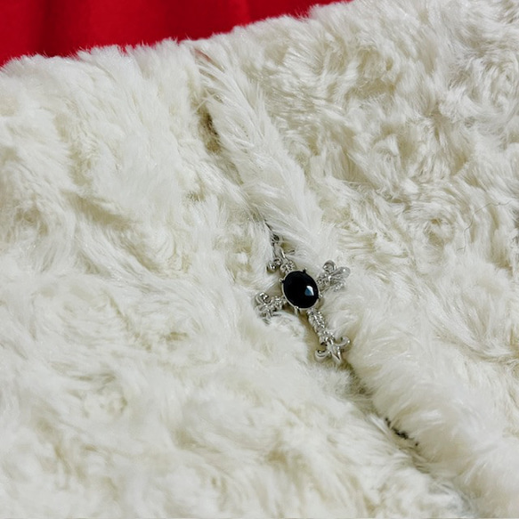 小顔効果も♪もふもふ♡ 白黒 ネックウォーマー 3枚目の画像