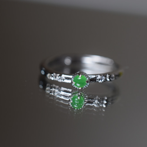 ミャンマー産天然Aランク氷種翡翠エメラルドグリーンのママネックレス