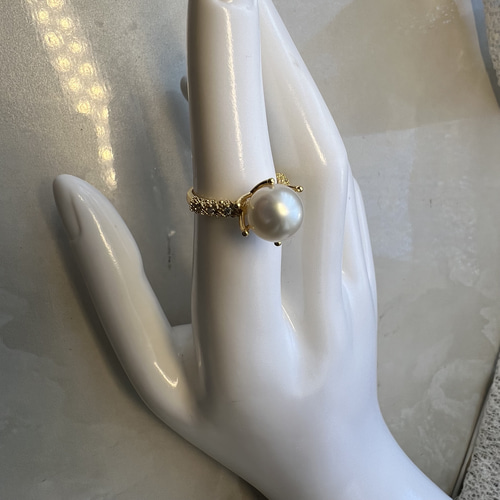 特別価格♡本真珠　南洋真珠　14KGF フリーサイズ対応　リング 特別価格♡本真珠 南洋真珠 14KGF フリーサイズ対応 リング 指輪