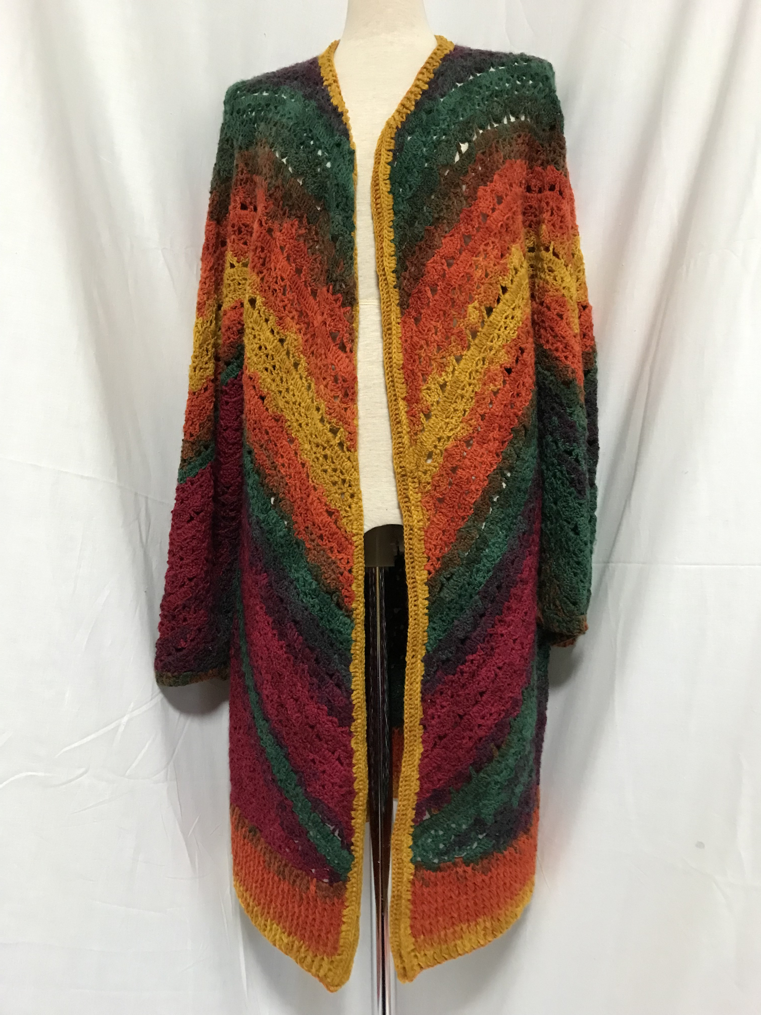 Vガラのロングカーデガン