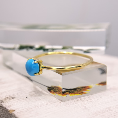 ハートのターコイズのシルバーリング 13号 ジュエリー silver925