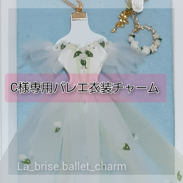 C様専用バレエ衣装チャーム シルフィード　飾りフレームセット 1枚目の画像