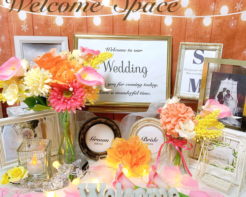 あさみ　ウェルカムスペース　結婚式　受付サイン付き　まとめ売り　セット Amazon.co.jp: お得フレーム付き受付サインセット ウェルカム
