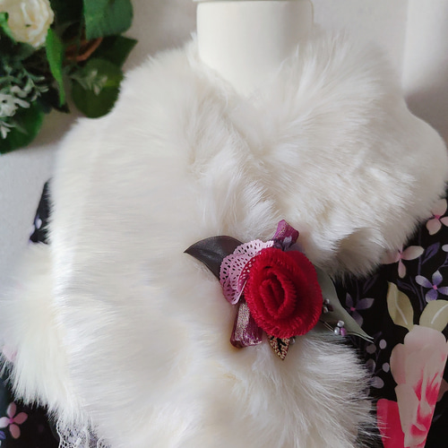 ティペット ファー マフラー ブラック レディース 冬 ファー 成人式