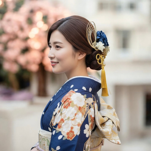 椿アレンジ髪飾り　成人式　卒業式　袴　振袖　結婚式 髪飾り 成人式 卒業式 袴 和装 振袖| きもの館 創美苑