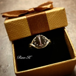 ✨silver925大人のアンティーク調リング〜スモーキークォーツ