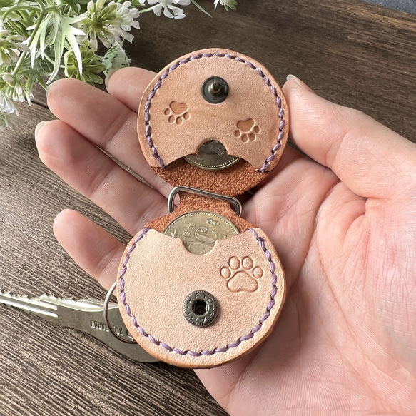 "Cat Paw Coin Case Key Holder"猫の肉球コインケースキーホルダー 3枚目の画像