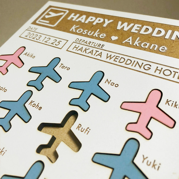飛行機のウェディングドロップス  /  結婚式グッズ　ウェディングアイテム　ウェルカムボード 3枚目の画像