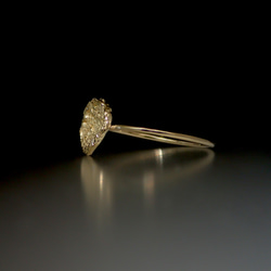 おぼろ月のリング Sサイズ (ダイヤモンド K10YG） 3枚目の画像