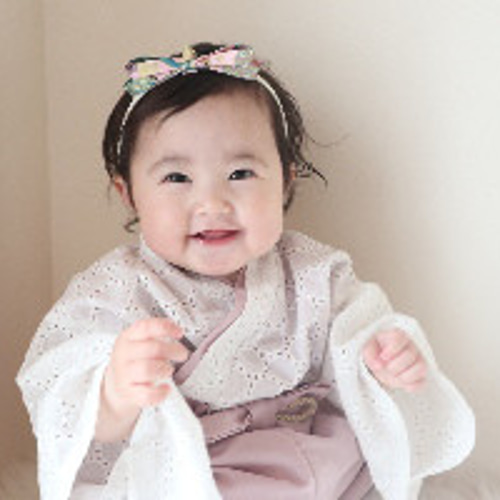 再販多数】特別な日につけたい 和柄リボン ベビーヘアバンド 初節句 
