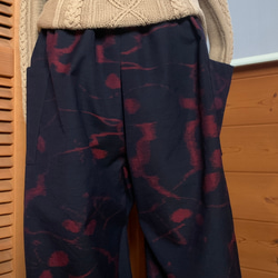 ウールのもんぺパンツ　総丈10１ｃｍ　着物リメイク 1枚目の画像