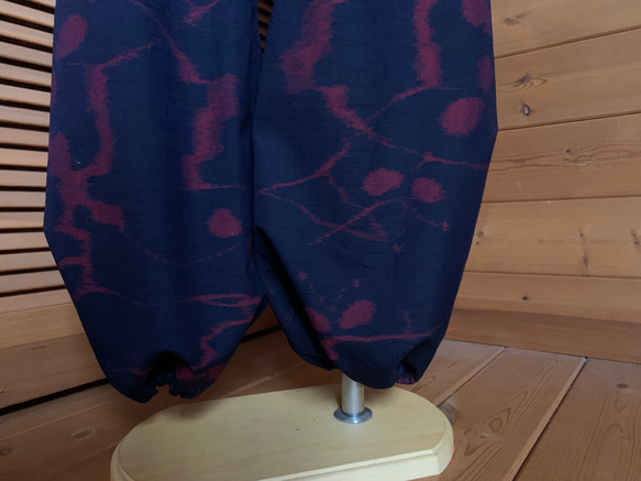 ウールのもんぺパンツ　総丈10１ｃｍ　着物リメイク 6枚目の画像