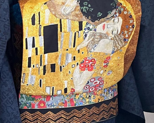 送料無料キャンペーン中！』 再出品 クリムト「接吻」名古屋帯