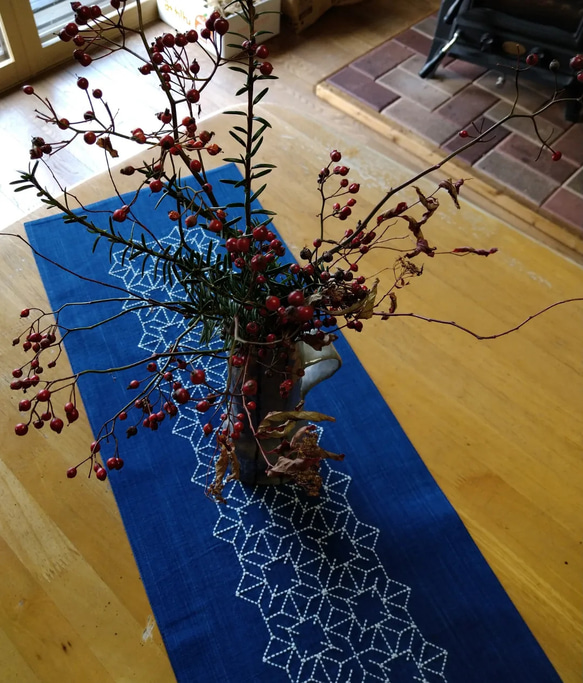 刺し子テーブルランナー 刺し子テーブルランナーついに完成！ | 日々のこと