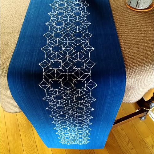 刺し子テーブルランナー 刺し子テーブルランナーついに完成！ | 日々のこと