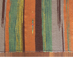 コットンウール手織りテーブルランナー　ベージュ系3/タペストリー/敷物/インテリア 5枚目の画像