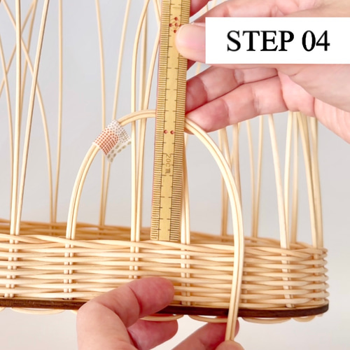 特集掲載【レッスン動画付き手作りキット】ラタンバスケット（楕円底