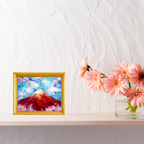 豪華特典付【富士山】F0「幸運の桜&赤富士」 絵画 商売繁盛 波動 豪華特典付【富士山】F0「幸運の桜&赤富士」 絵画 商売繁盛 波動