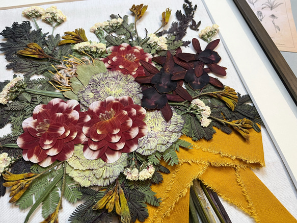 アフターブーケ押し花額　rectangleレクタングル／grandeグランドゥ　結婚式 プロポーズ花束 記念 残す 予めご了承ください