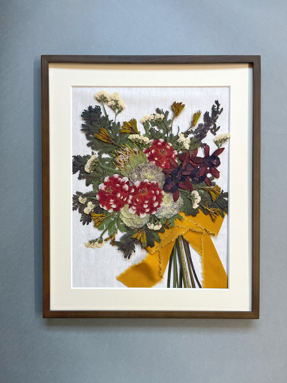 アフターブーケ押し花額　rectangleレクタングル／grandeグランドゥ　結婚式 プロポーズ花束 記念 残す 予めご了承ください