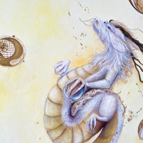 太陽に向かって】絵本の様な絵アクリル絵画原画販売です(^^)