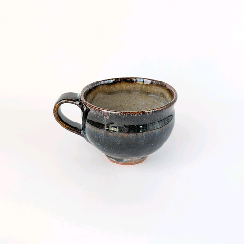 濃い色のコーヒーカップ 【手仕事 民藝 和 陶器】 ティーカップ 酒津焼