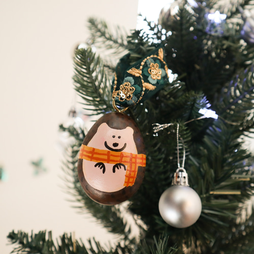 ハリネズミのクリスマスオーナメント クリスマスツリー Miya 通販