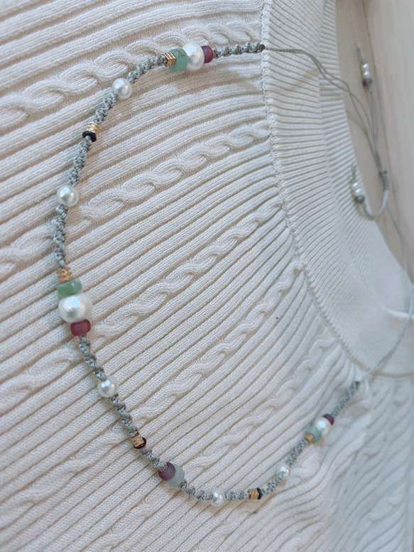 macramé necklace 1枚目の画像