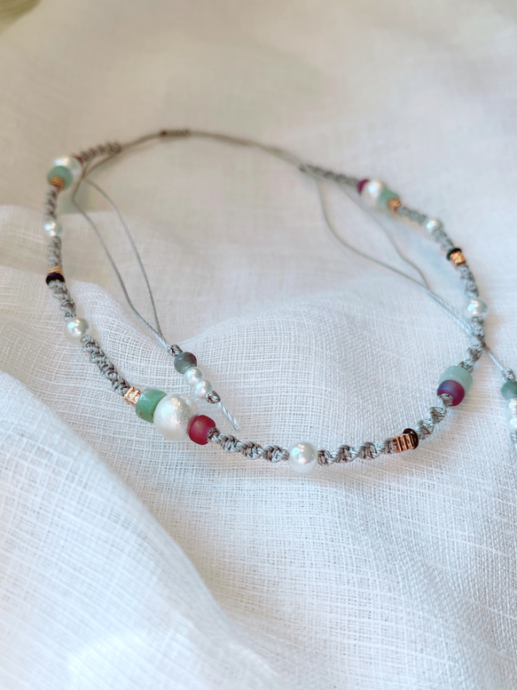 macramé necklace 4枚目の画像