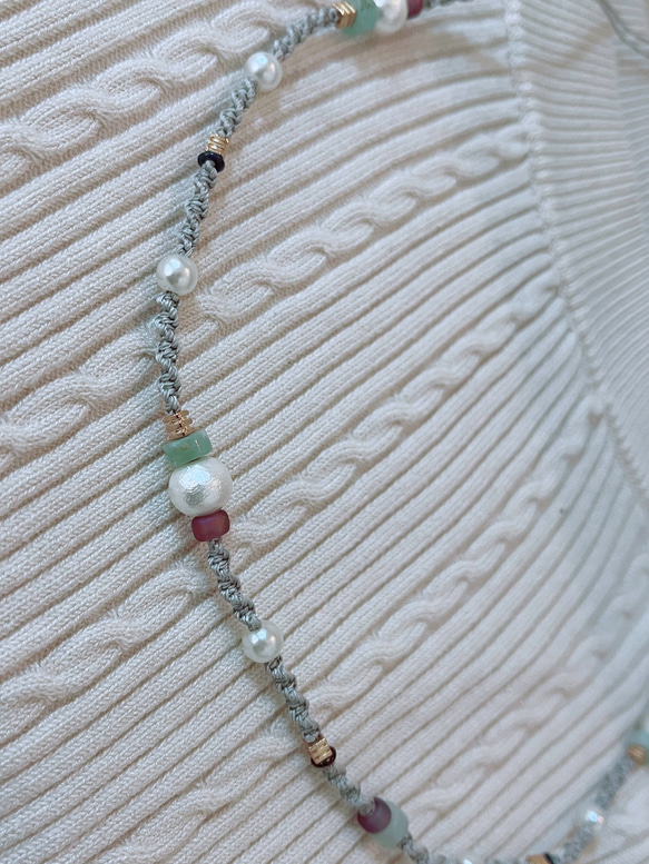 macramé necklace 2枚目の画像