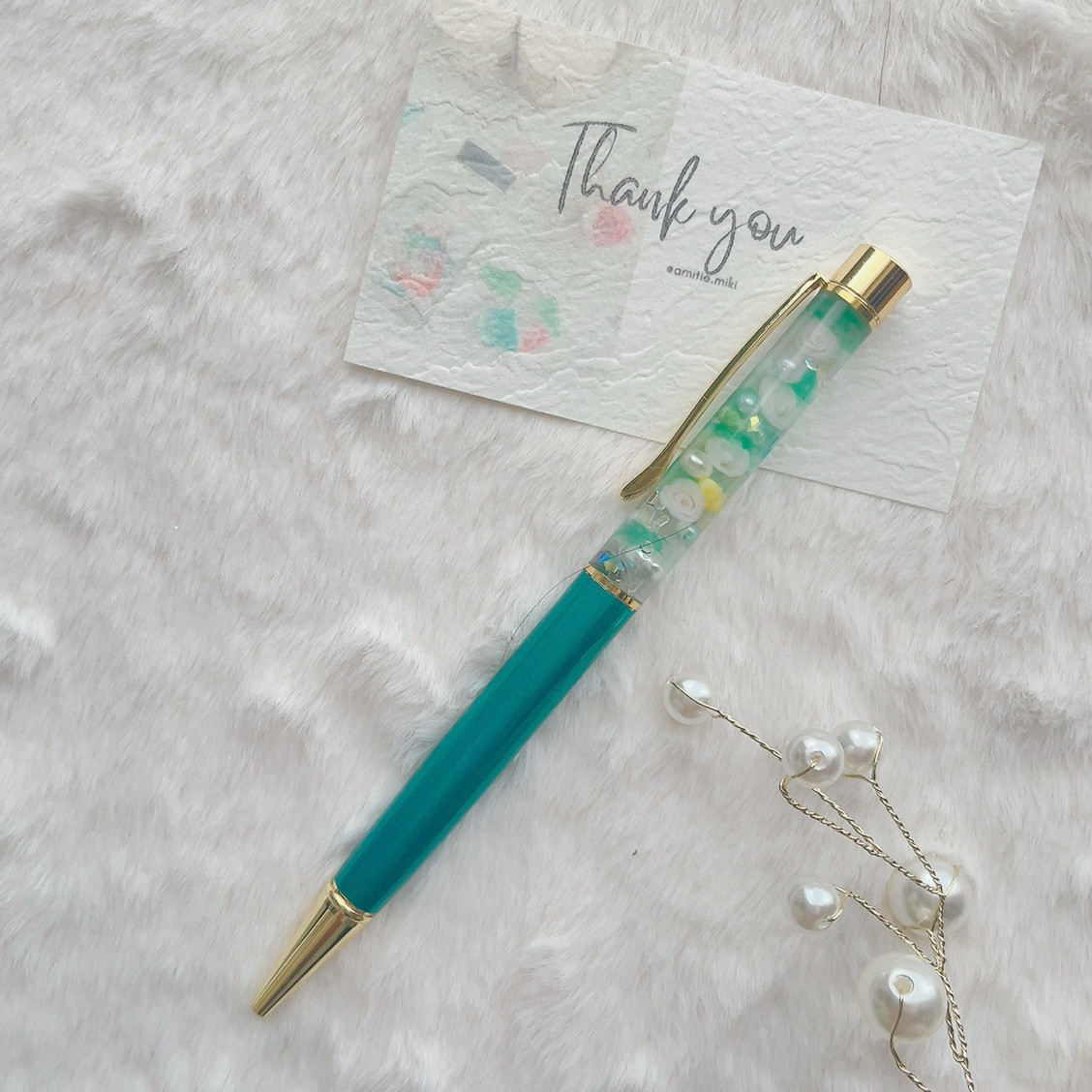 アロマストーン&ハーバリウムボールペンミニ薔薇