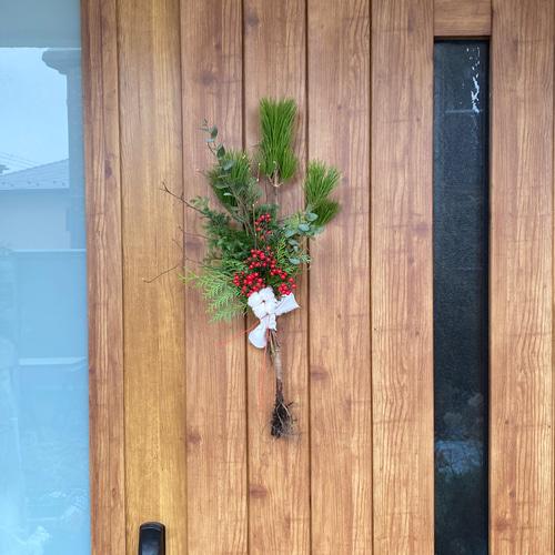 木製の松の飾りアンティーク品