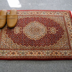 88×61cm【ペルシャ手織り絨毯 タブリーズ産 50RAJ】 カーペット・絨毯