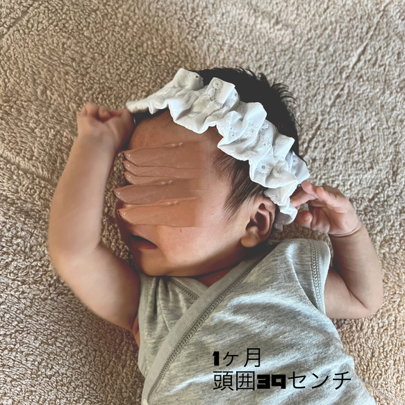 ヘアバンド✿花レース 4枚目の画像