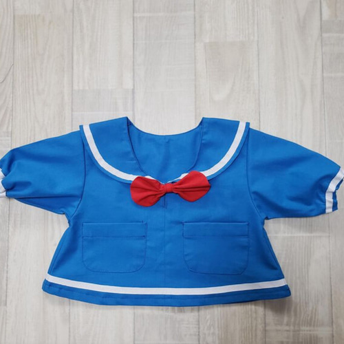 80～150size セーラー襟 リボン 青 黄 赤 長袖スモック 子供服